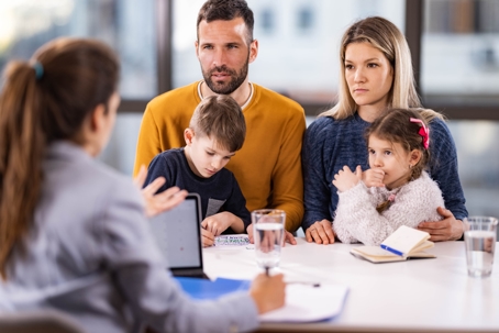family meeting with a professional